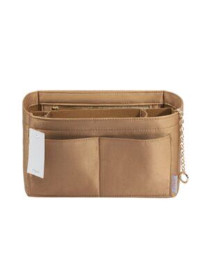 Womens Size Large Purse Organizer Speedy Neverfull Long Slender Carmel Brown